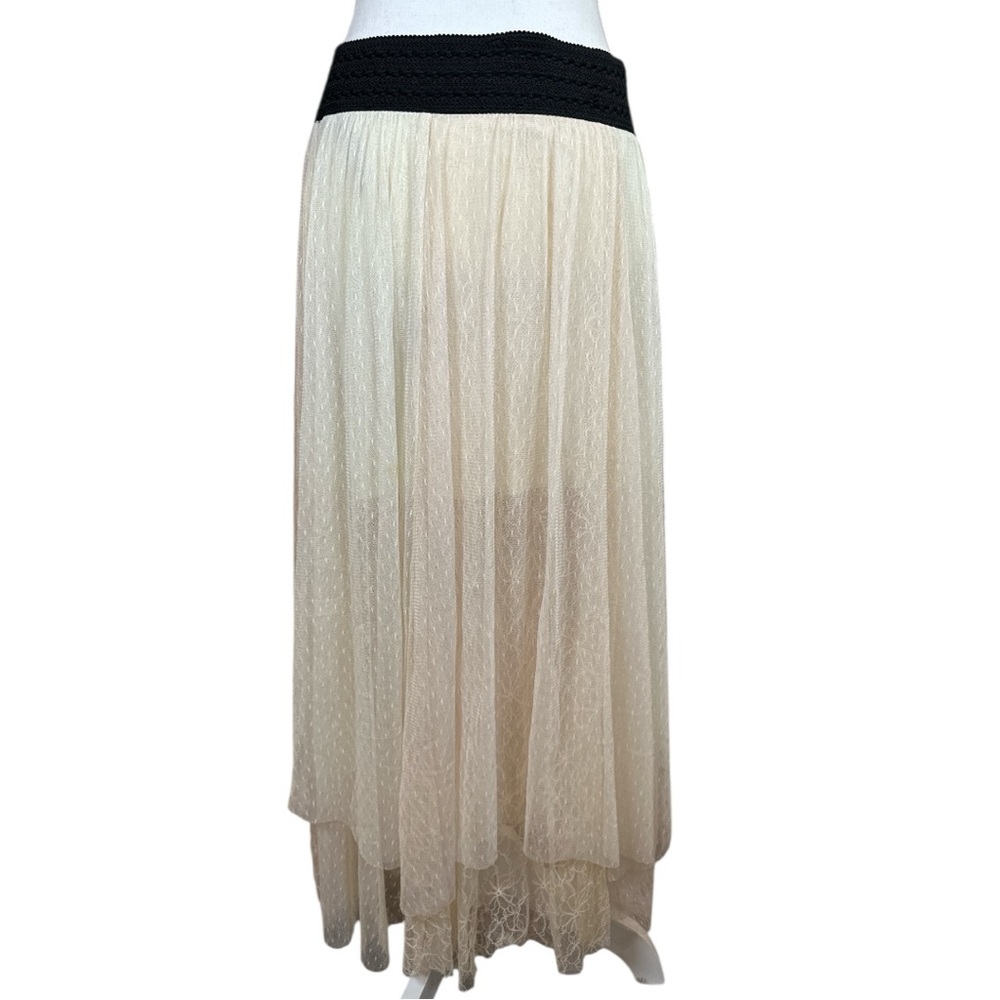 Free People Ivory Combo Dotted Mesh Tutu Skirt - Picture 6 of 9